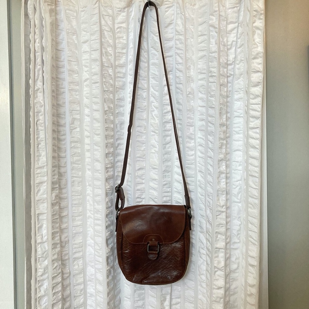 Jack Georges cross body brown leather purse